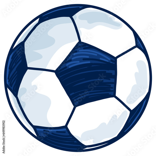 Soccer Ball Football Doodle Drawing Vector Illustration Icon