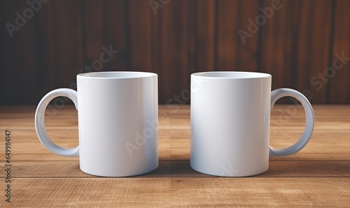 Blank white mug mockup