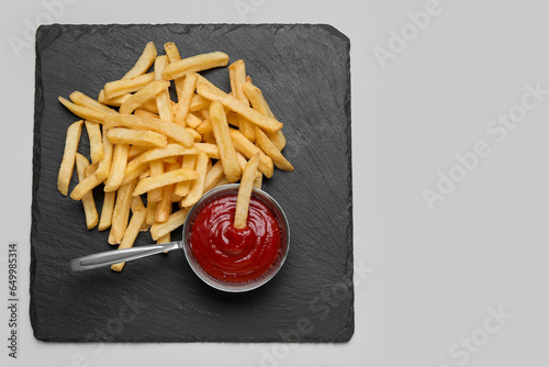 Golden french fries with a ...