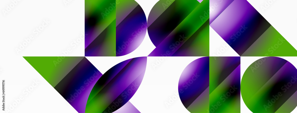 Serene gradient template. Circles and triangles mingle in minimalist perfection. Gentle fusion of forms and hues creates balanced yet captivating backdrop, embodying modern sophistication Serene gradient template. Circles and triangles mingle in minimalist perfection. Gentle fusion of forms and hues creates balanced yet captivating backdrop, embodying modern sophistication
