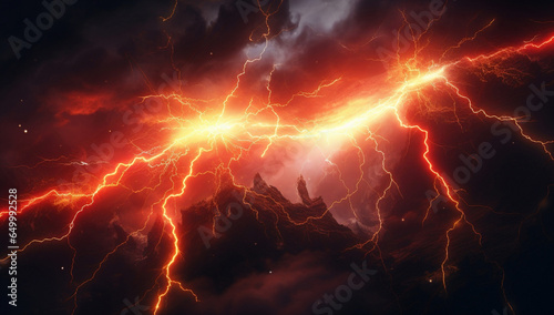 Light energy thunder powerful sky background lightning