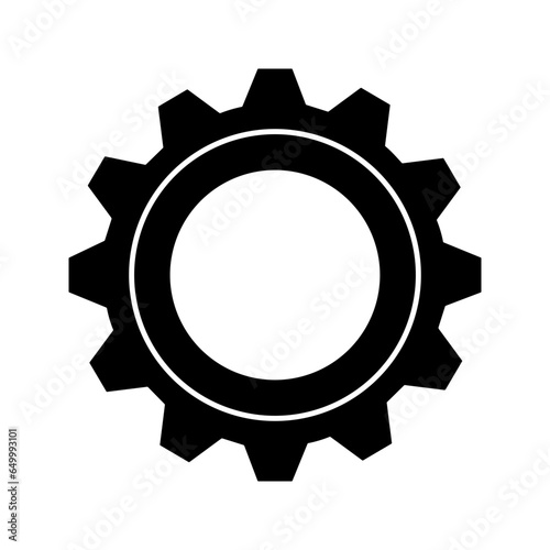 Gear setting symbol icon vector image. Illustration of the industrial wheel mechine mechanism design image