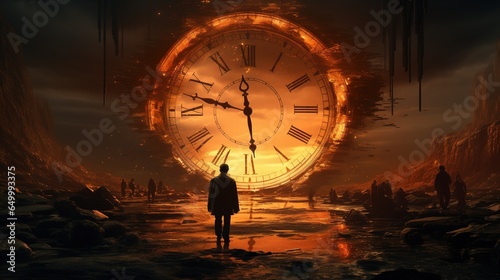 the final hour, digital art illustration, Generative AI