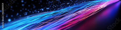 Fiber optics network cable lights abstract background photo