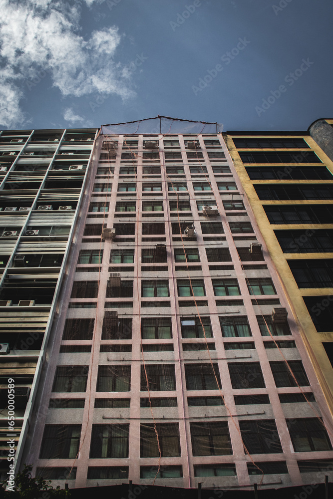 office building with sky