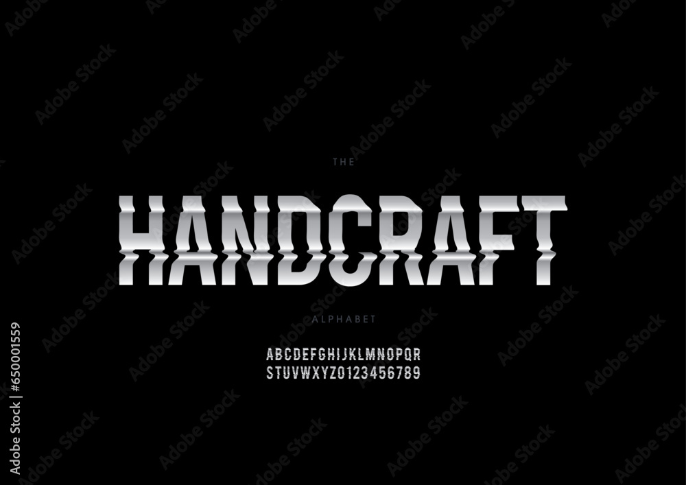 Vector of stylized modern font and alphabet Vector of stylized modern font and alphabet