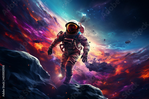 Astronaut in outer space © Rehman