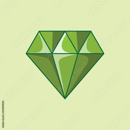 diamond on green background photo