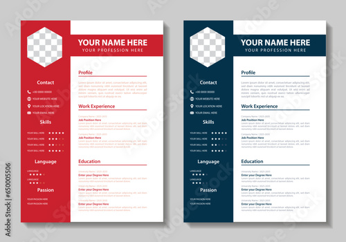 Clean Modern Resume and Cover Letter Layout Vector Template for Business Job Applications, Minimalist resume cv template, Resume design template, cv design, multipurpose resume design minimal Design