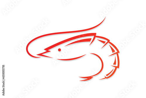 simple shrimp logo