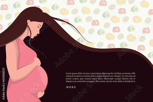 The main stages of pregnancy. Changes in a woman's body during pregnancy week by week. Set for infographics. Pregnancy Calendar. Flat stock vector illustration.