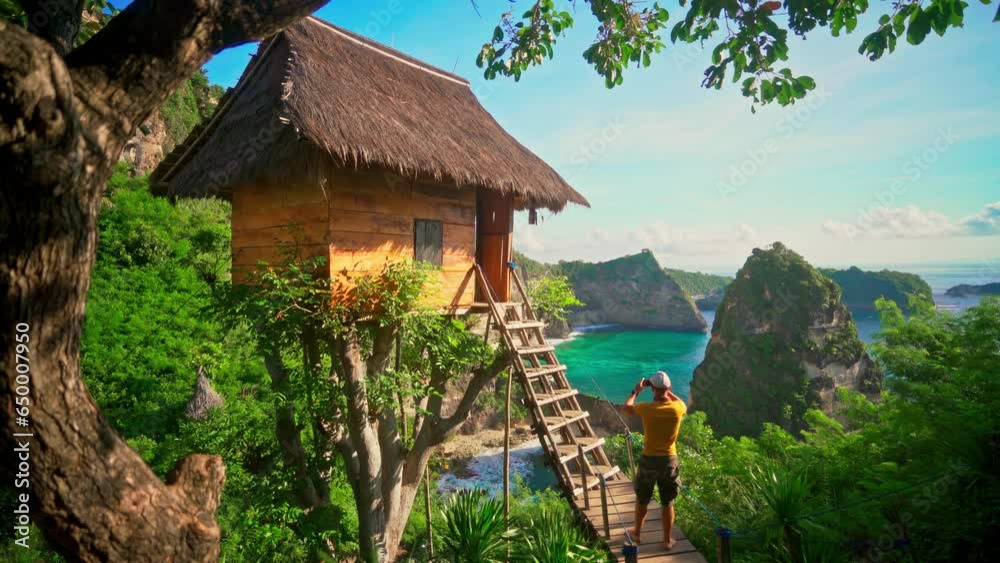 People travel in Asia and enjoy amazing coastline tropical beach with scenery mountain rocks in crystal clear ocean Bali Indonesia 4K People travel in Asia and enjoy amazing coastline tropical beach with scenery mountain rocks in crystal clear ocean Bali Indonesia 4K