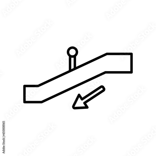 escalator down line icon