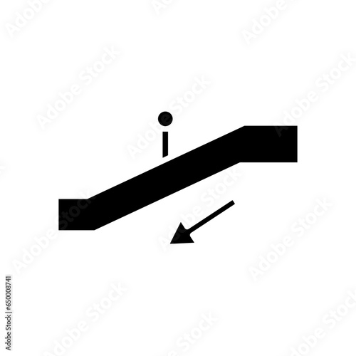 escalator down glyph icon