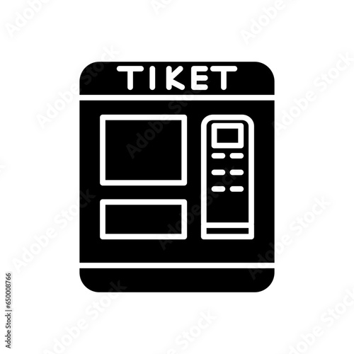 ticket machine glyph icon