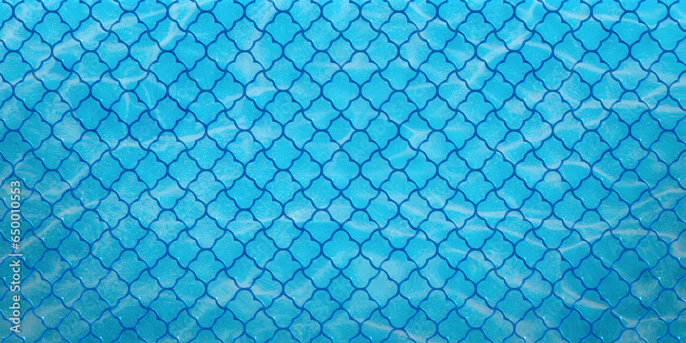 Fototapeta premium Donuts style effect Seamless geometric pattern background with Card Board Style Effect 