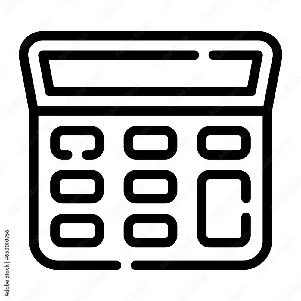 calculator Line Icon calculator Line Icon