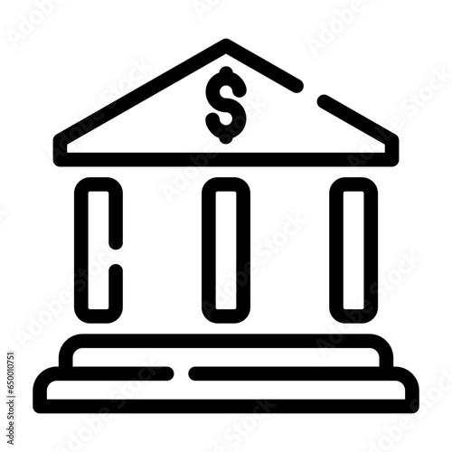 bank Line Icon
