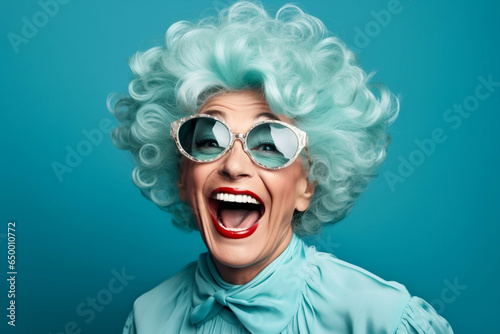 Lady woman senior mature happy elderly female grandmother smile old joyful © SHOTPRIME STUDIO