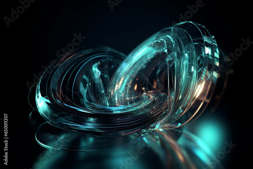 Sci-fi, technology, science concept. Abstract modern nanotechnology futuristic background. Three dimensional style. Ornate tiny details background with copy space. Generative AI