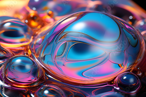 abstract iridescent oil and water background