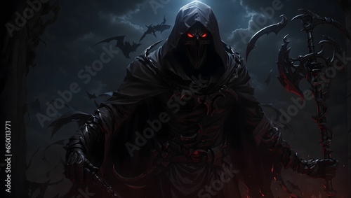 Grimm Reaper in a dark background