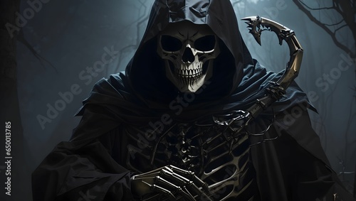 Grimm Reaper in a dark background