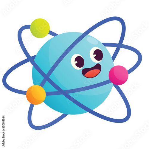 Solar System Replica Playful Brush Style Illustration | Cute Education Sticker