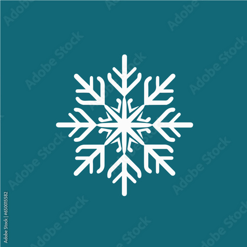 simple logo of snow flakes, vector art