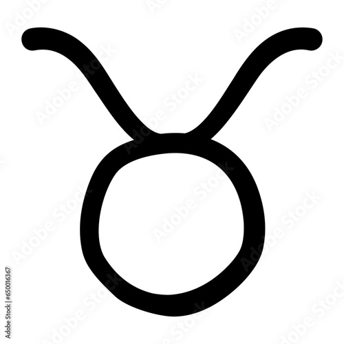 Taurus, zodiac sign icon. Vector simple black outline icon.