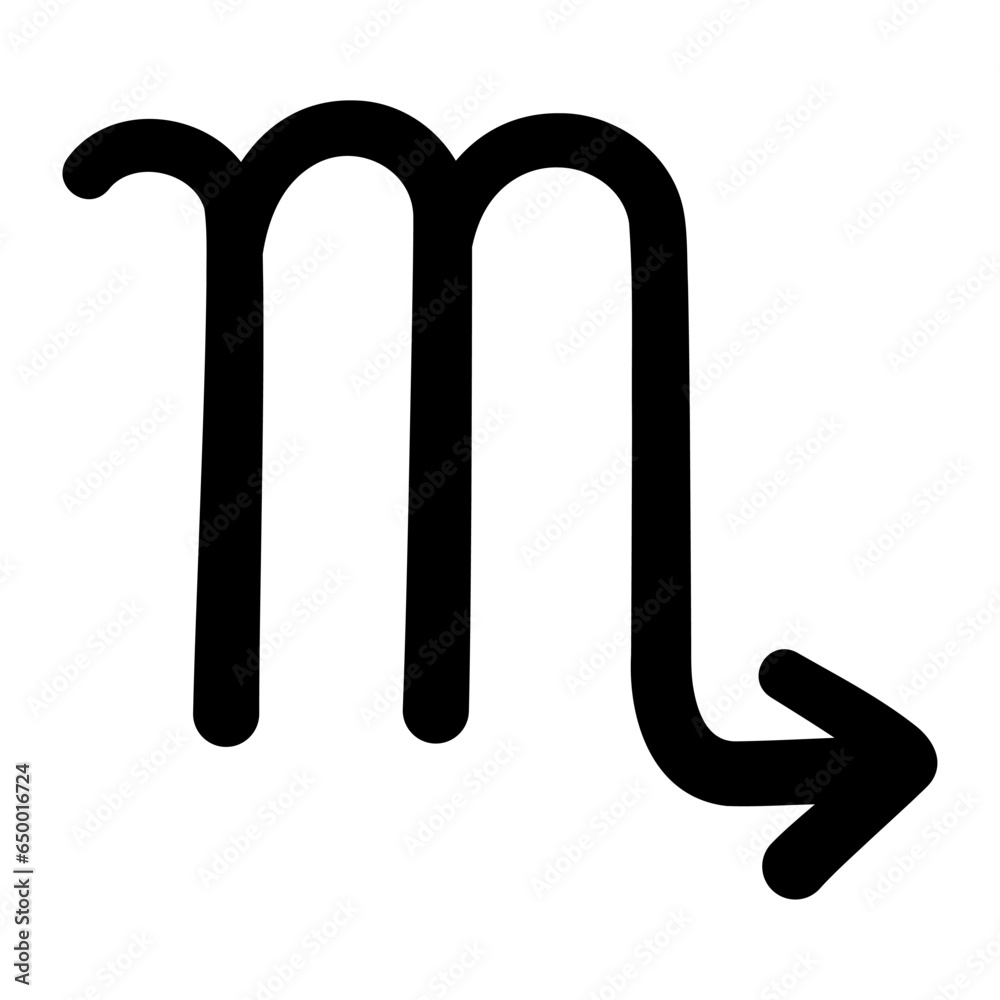 Scorpio zodiac sign icon. Vector simple black outline icon. Scorpio zodiac sign icon. Vector simple black outline icon.