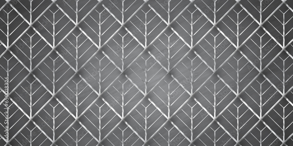 Stainless Steel Seamless geometric pattern background with Card Board Style Effect
Stainless Steel Seamless geometric pattern background with Card Board Style Effect