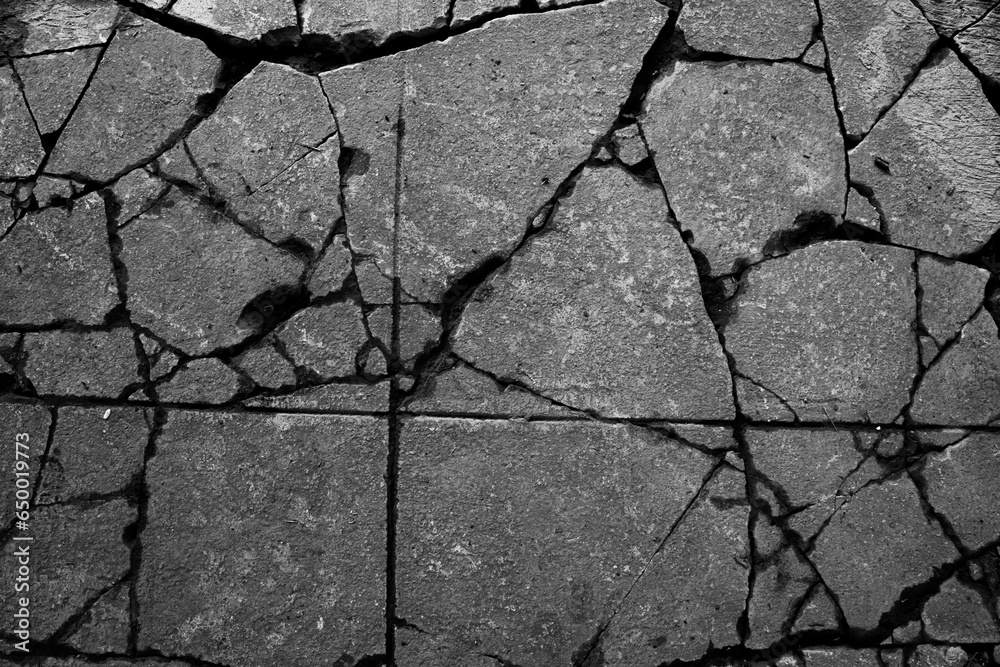 Obraz premium Crack asphalt road surface background.