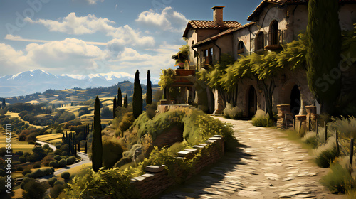 Tuscan Style Villa in the Middle of Vineyards photo