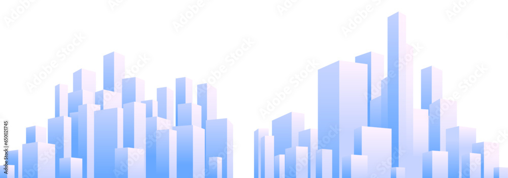 Urban silhouette landscape. Abstract horizontal banner, background cityscape. Panorama in frat style, header images for web. City buildings of business district. Vector illustration simple geometric Urban silhouette landscape. Abstract horizontal banner, background cityscape. Panorama in frat style, header images for web. City buildings of business district. Vector illustration simple geometric