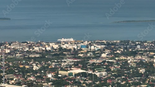 Commercial buildings and houses in Zamboanga City, Philippines. photo