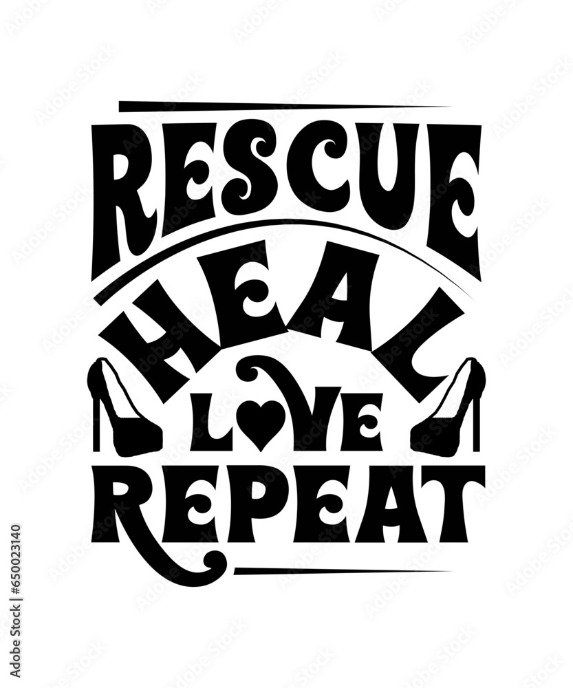 Rescue Heal Love Repeat svg