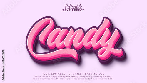 Candy 3d editable text effect