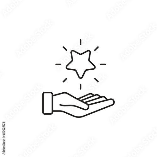 Top service rating icon on white background