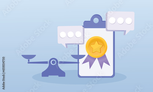 Law and justice. Character signing contract, agreement or document. Law consulting and legal advice concept.on blue background.Vector Design Illustration.