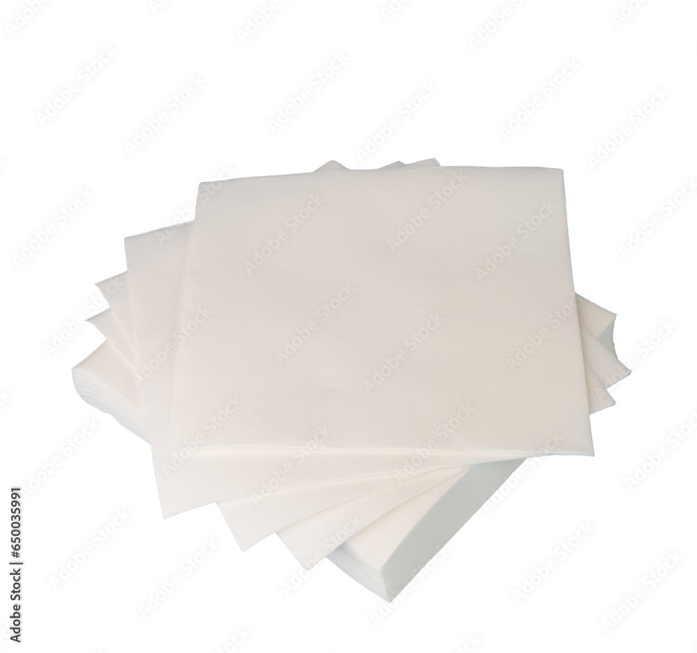 White paper napkins