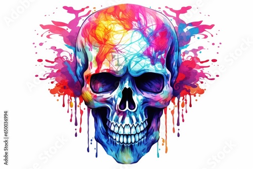 Colorful skull background
