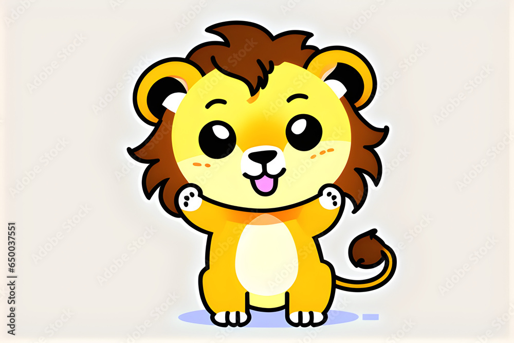 Draw a cute lion that does Thumb Up. Generative AI Draw a cute lion that does Thumb Up. Generative AI