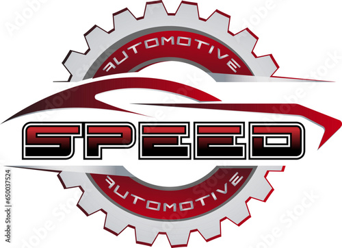 Basic RGB turbo speed logo, speed automotive logo, turbo speed, turbo engine mechanics.
