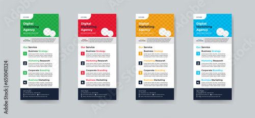 Modern creative corporate business dl flyer or rack card layout concept background flyer brochure cover template for grow up your business to the next level