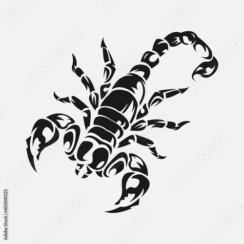 scorpion tattoo. vector illustration.