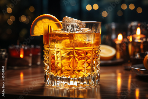 Old Fashioned cocktail  photo