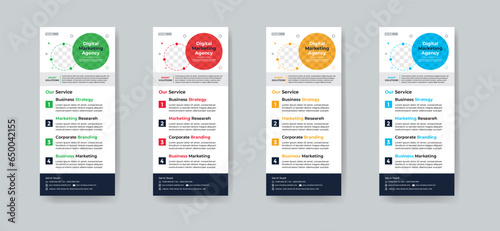 Modern creative corporate business dl flyer or rack card layout concept background flyer brochure cover template for grow up your business to the next level