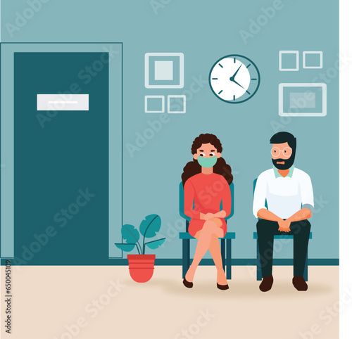 patients in doctors' waiting room