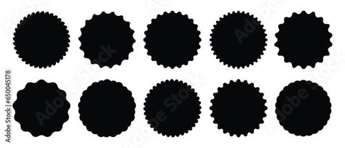Black starburst with sunburst badges. Star price stickers, Star icon collection. Star vector icon set.